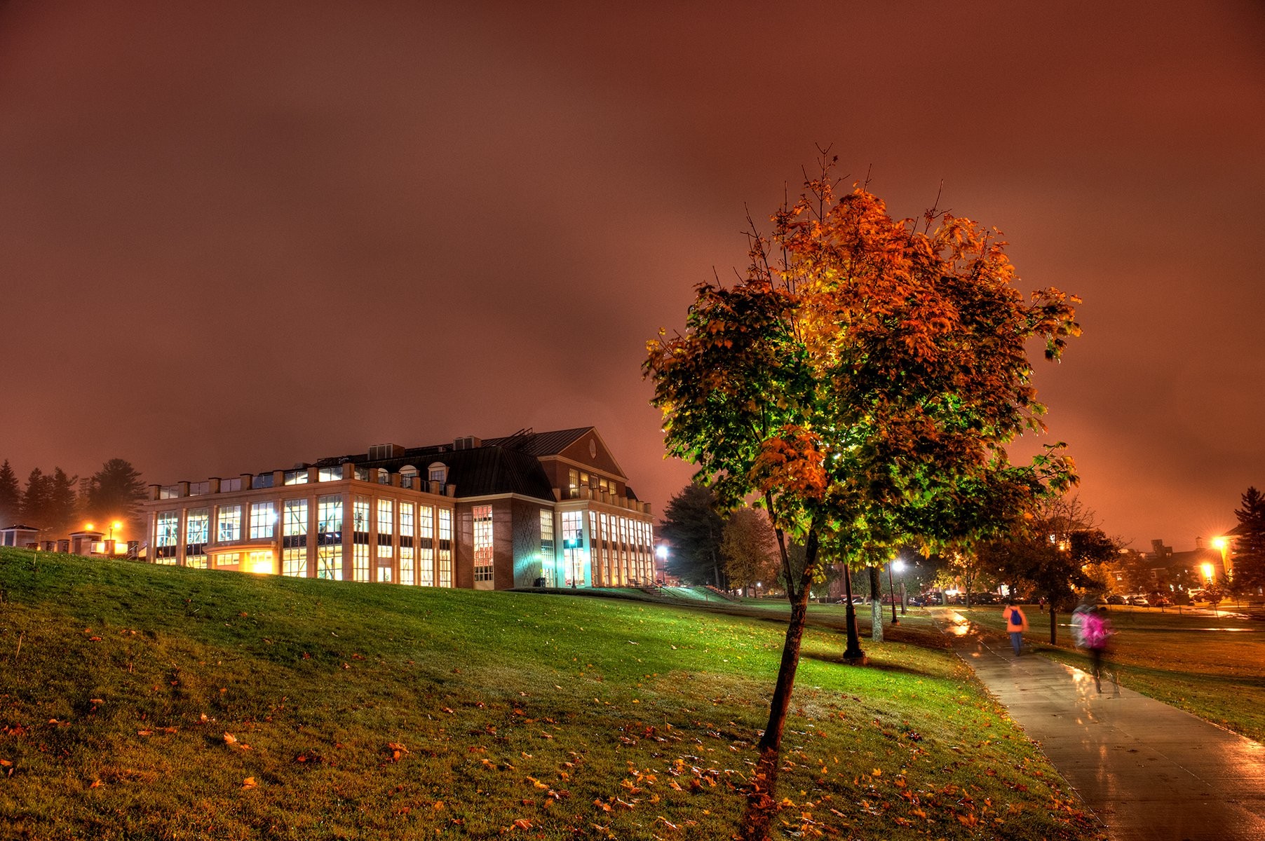 UNB campus at night