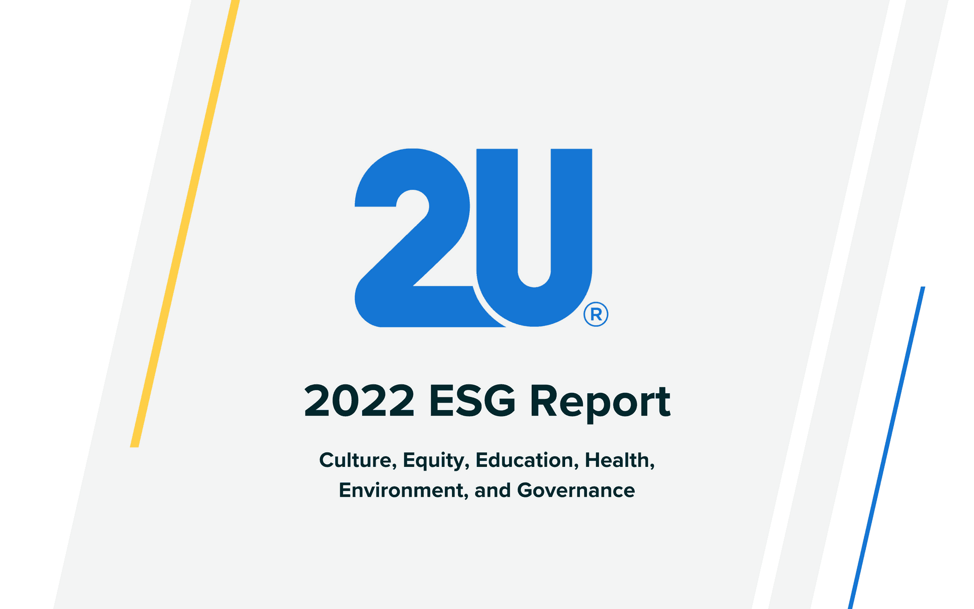 2u Environmental Social And Governance Esg Report 2u 